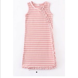 Pink ruffle baby sleep sack